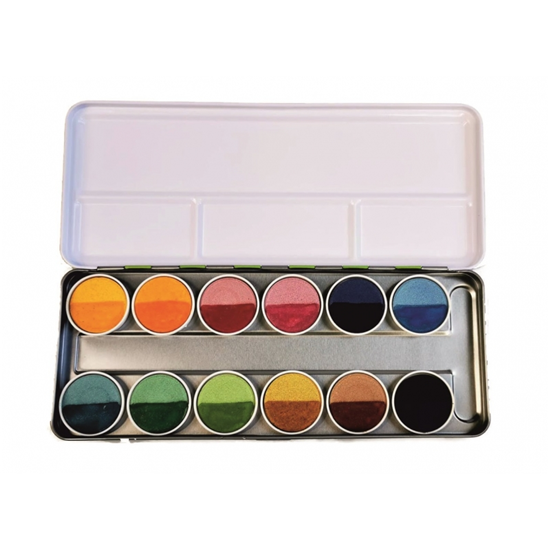 Verfdoos aquarelverf - 12 kleuren