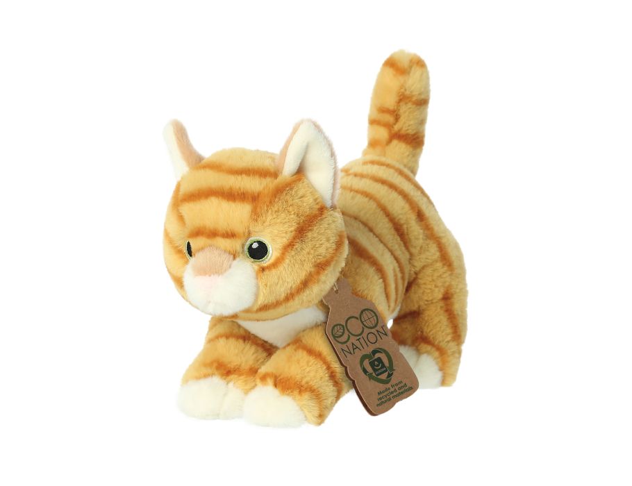 Pluchen Knuffel - Oranje Kat - 21 cm