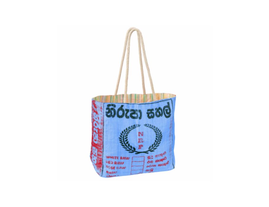Beach Bag - Upcycled Rice Bag