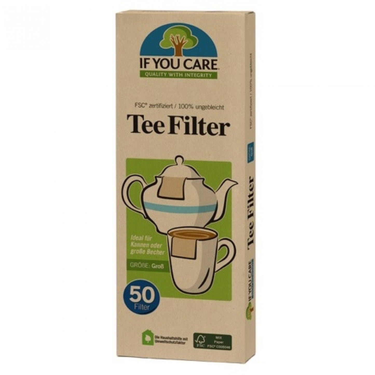 Thee Filters - FSC ongebleekt - Tall - 50st