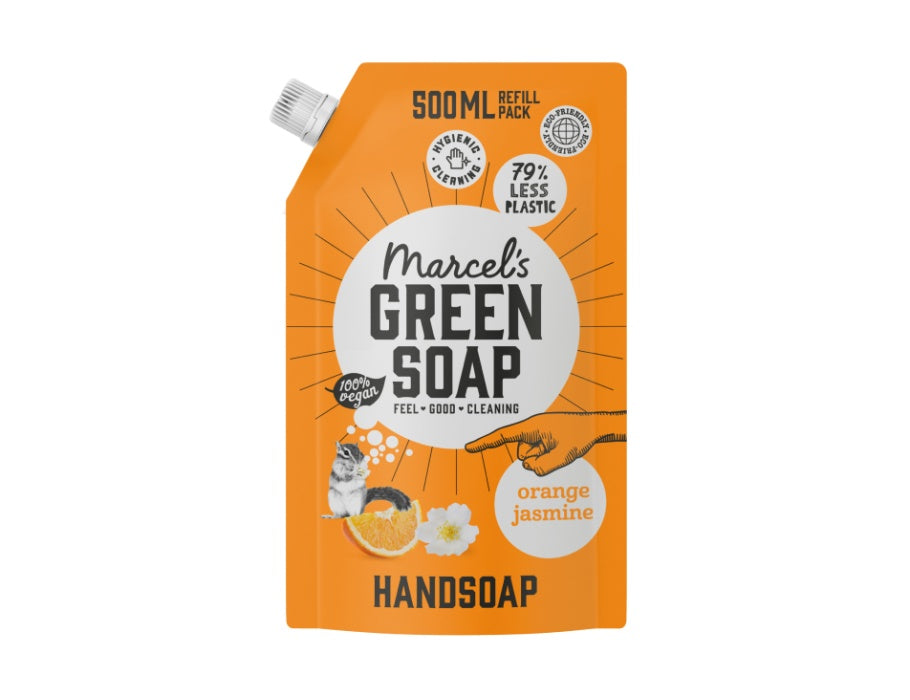 Handzeep Sinaasappel & Jasmijn 500ml navulzak