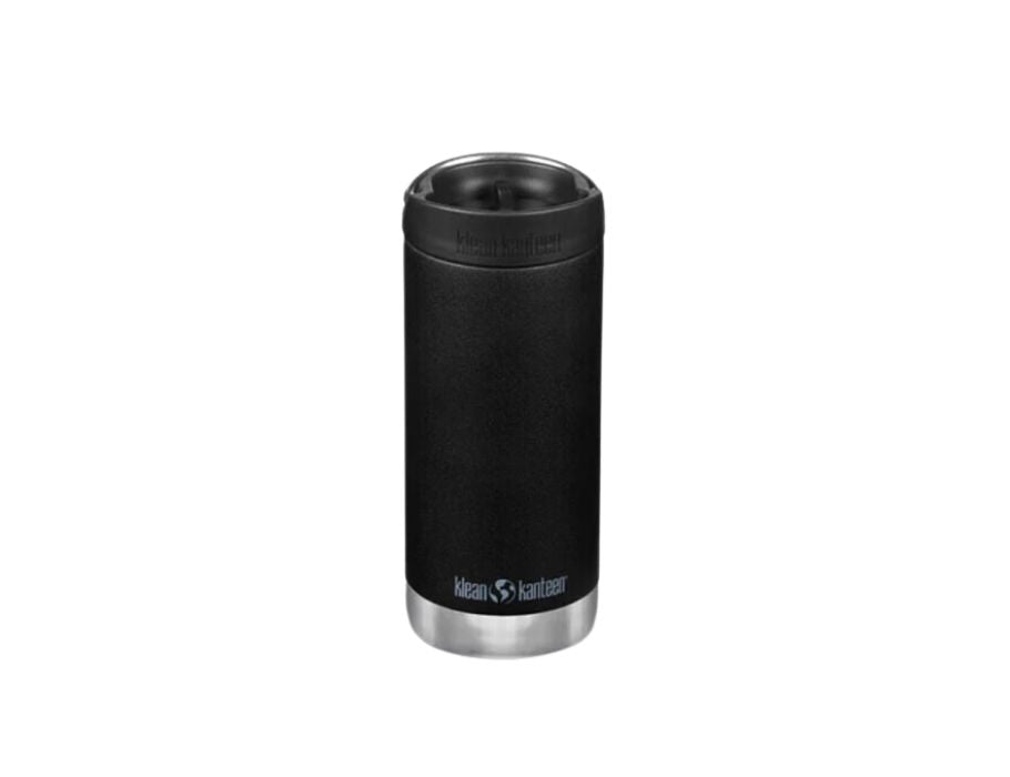 THERMOS BOTTLE - TKWIDE - 355 ML (12 OZ) - WITH COFFEE CAP - BLACK
