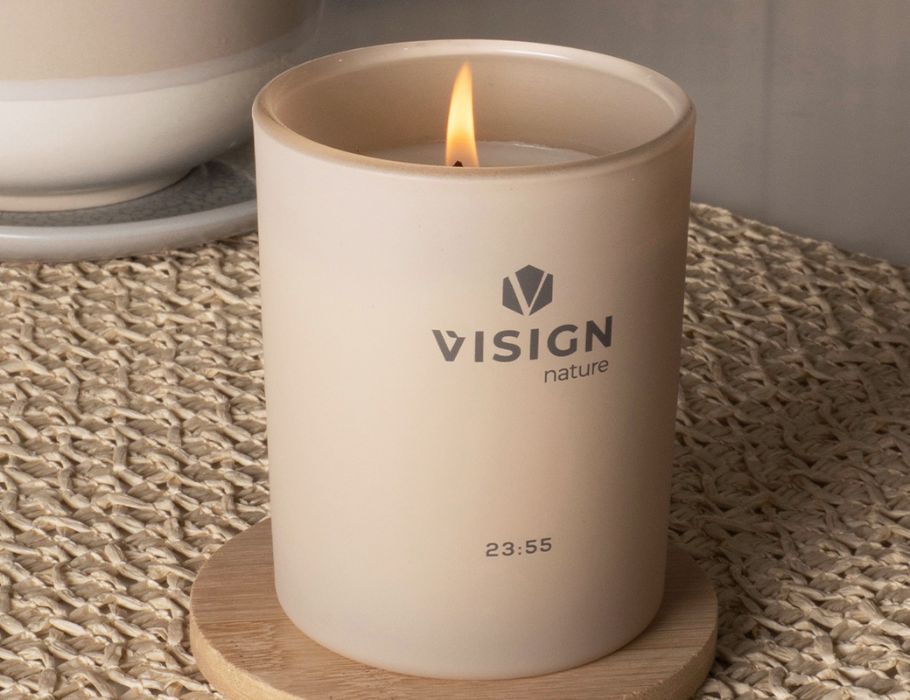 Scented candle in glass "It's Five to Twelve" - 340 grams - Visign Nature