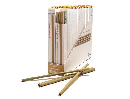 Rietjes - Bamboe 4st. met borstel