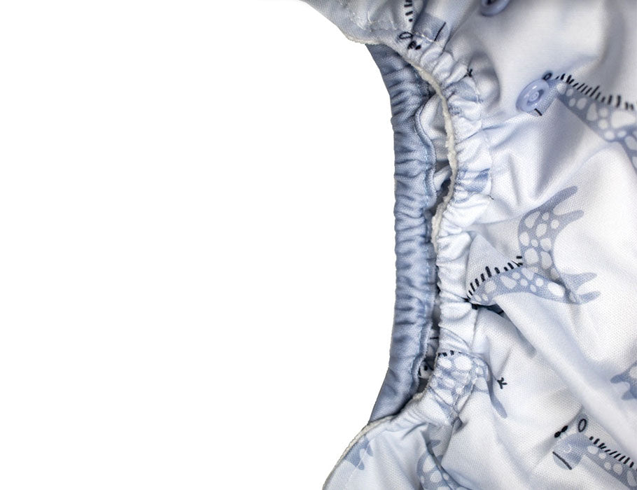 HappyBear Wasbare Luier - All-in-One - Blue Giraffe