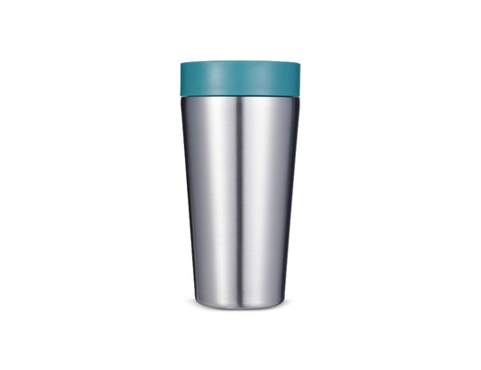 Koffiebeker - RVS - Grijs/Groen - 340 ml