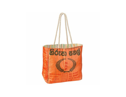 Beach Bag - Upcycled Rice Bag
