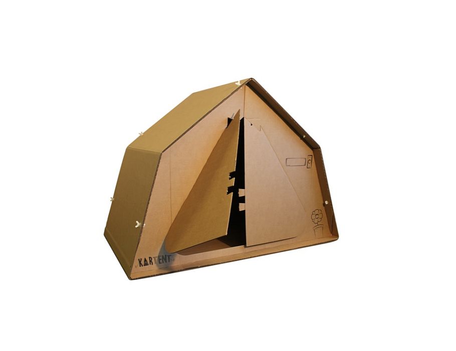 Kartonnen tent voor kinderen