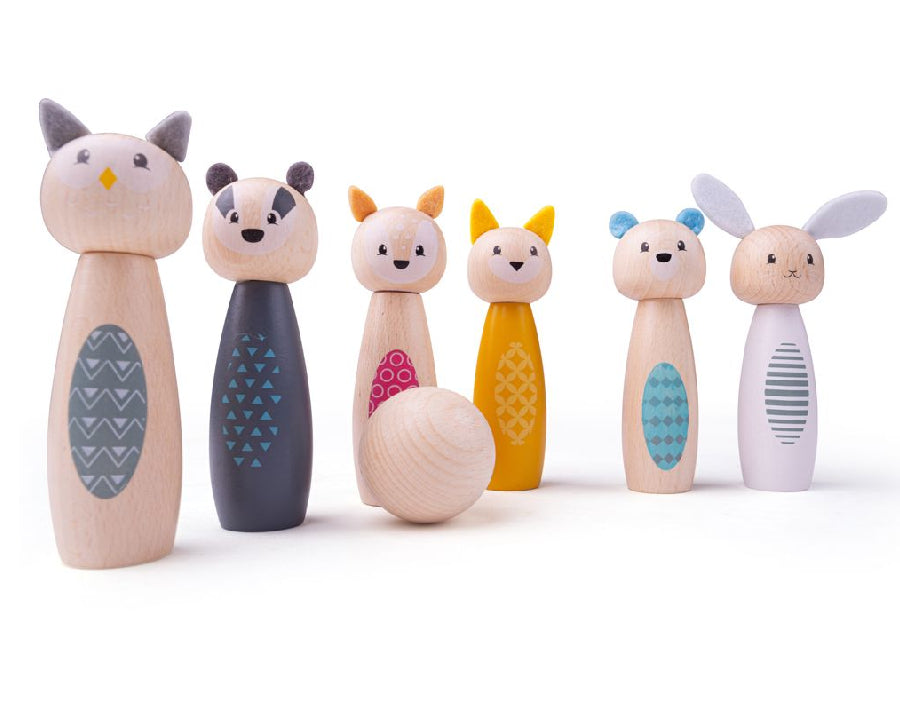Houten Kegelspel Dierfiguren Simply Scandi